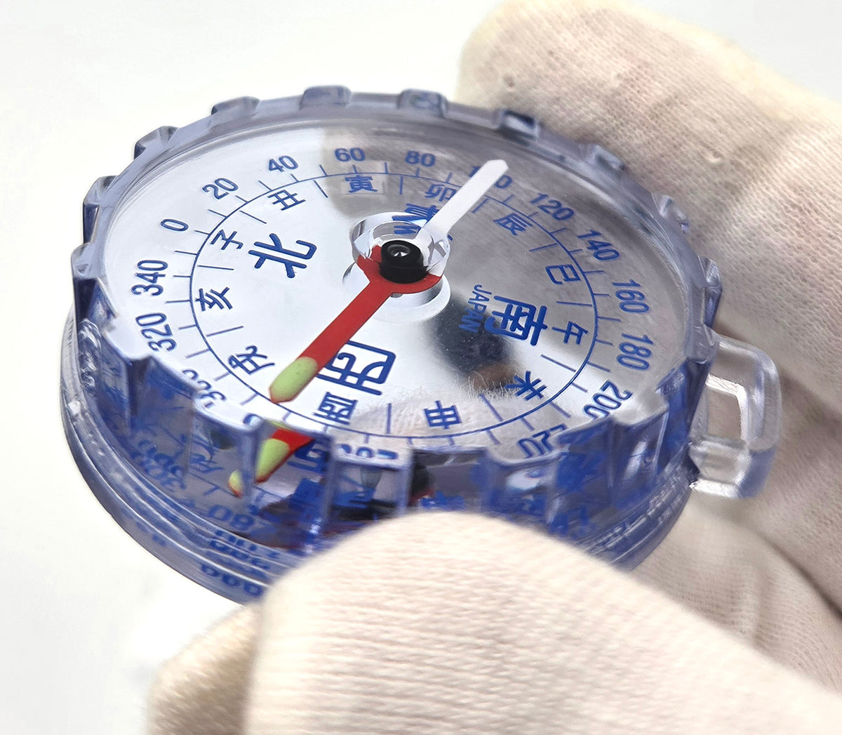 地図用コンパス【GS-34】オイル封入式 プラスチックケース 文字盤:十二支和文 首掛けストラップ付