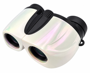 明るいワイド視界が楽しめる!7倍21mmコンパクト双眼鏡【PIXY-721ホワイト】オーロラカラー