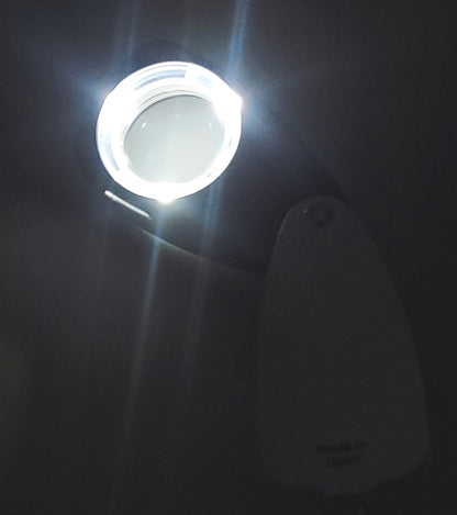 ライト付高倍率ルーペ【Ｗ－１５ＬＥＤ】