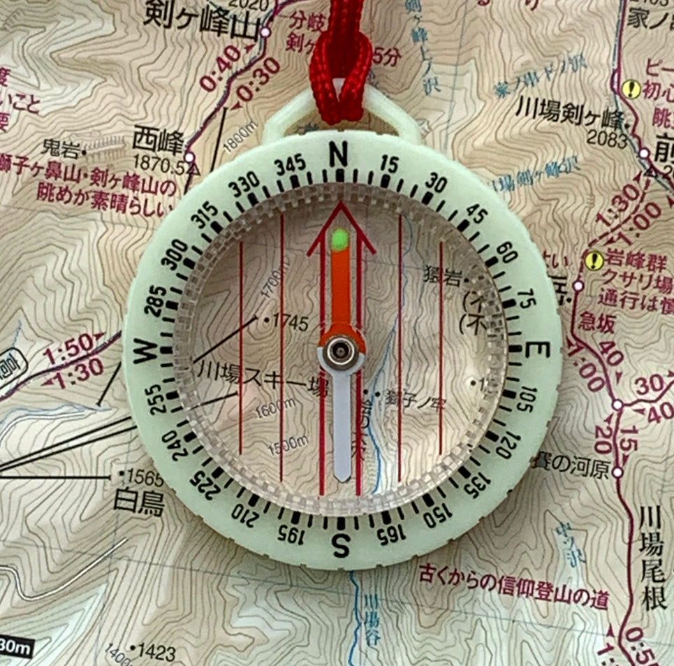 地図用コンパス【ＧＳ－３３Ｎ蓄光】