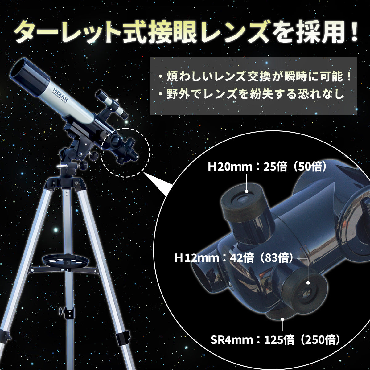 ターレット式天体望遠鏡【ＴＬ－７５０】